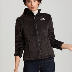 THE NORTH FACE Osilito Women's Brown Teddy Zip-Up Jacket Fuzzy Fleece Coat
